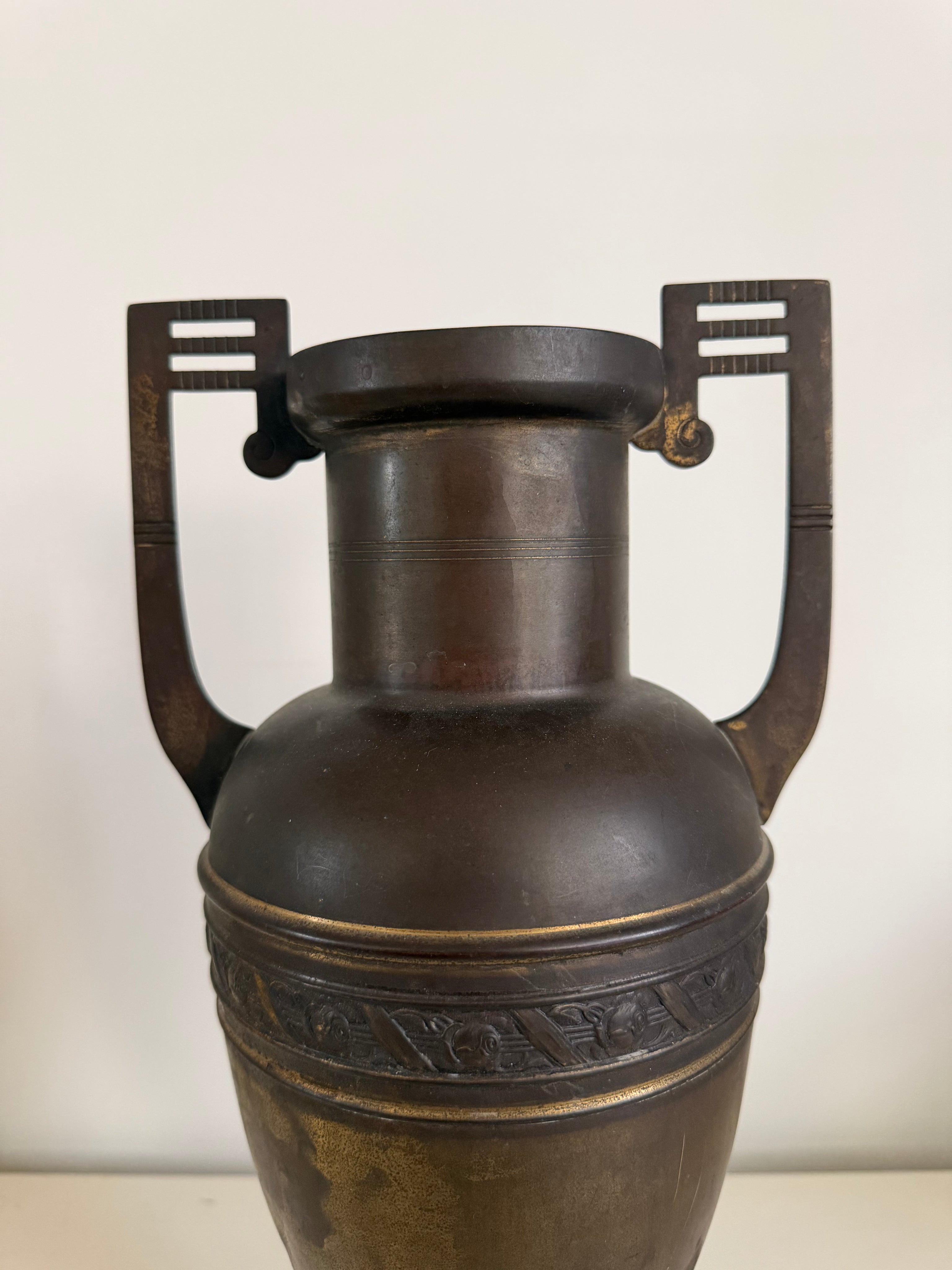 Art Deco vase metal — lifestyle setting