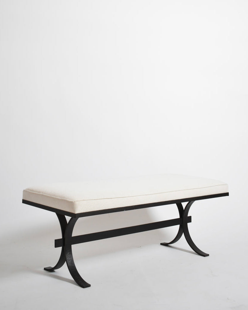 Brutalist Wrought Iron Bench, 1960s by Barracuda Interiors | The Oblist