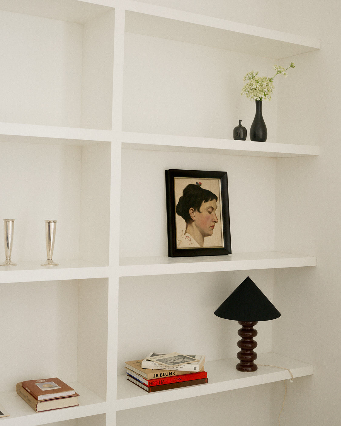 Sculptural Ceramic Table Lamp — side angle