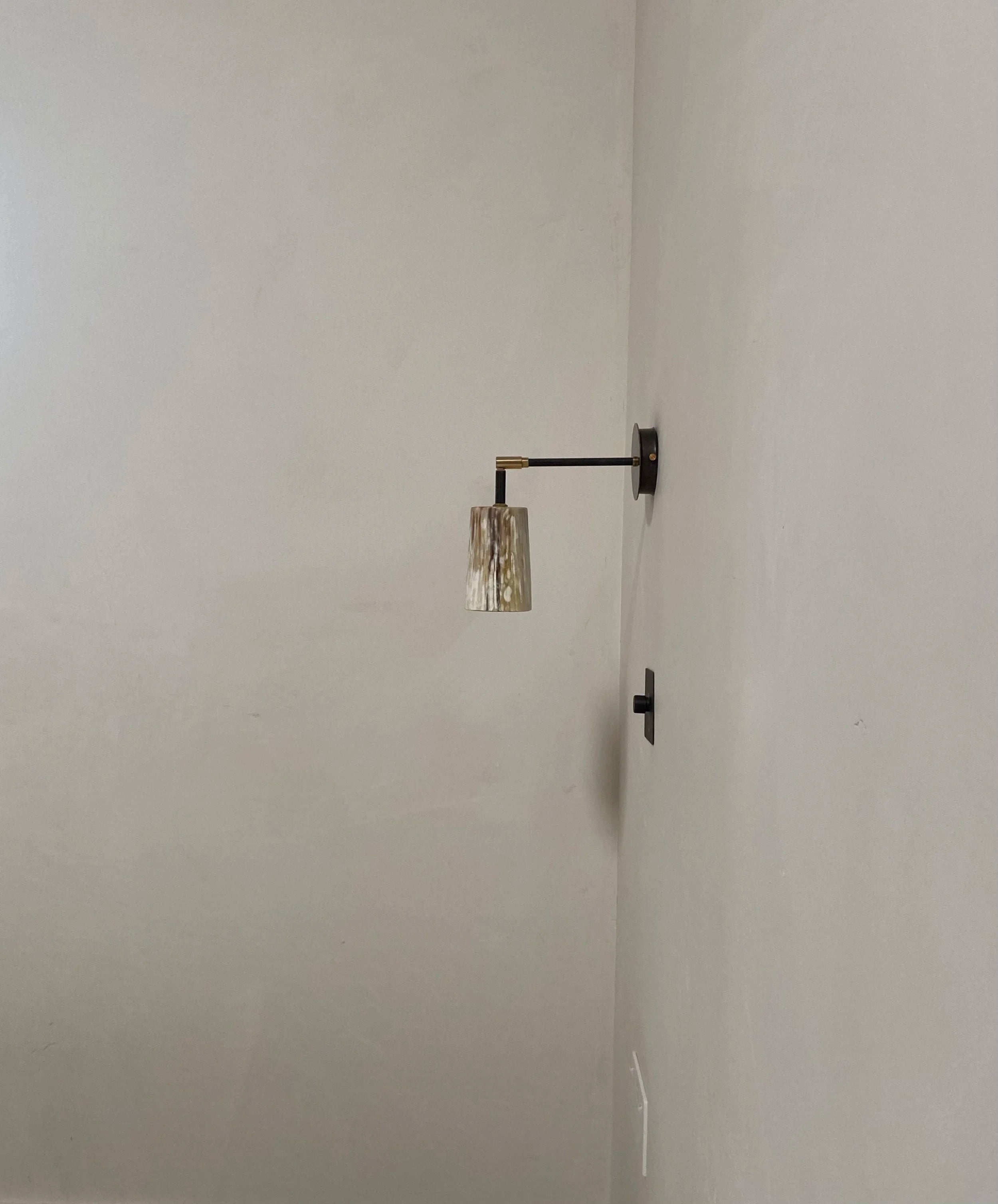 Horn Wall Light in Brass by Charlotte Packe Studio | The Oblist