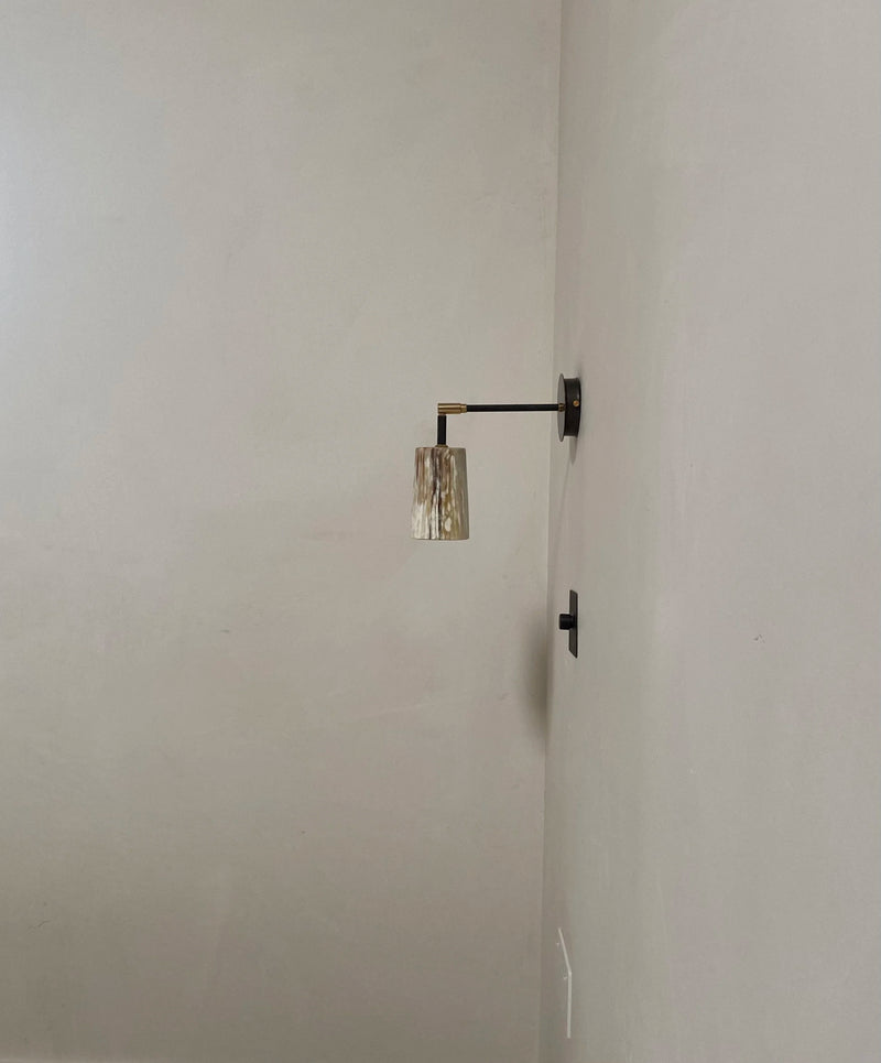 Horn Wall Light in Brass by Charlotte Packe Studio | The Oblist