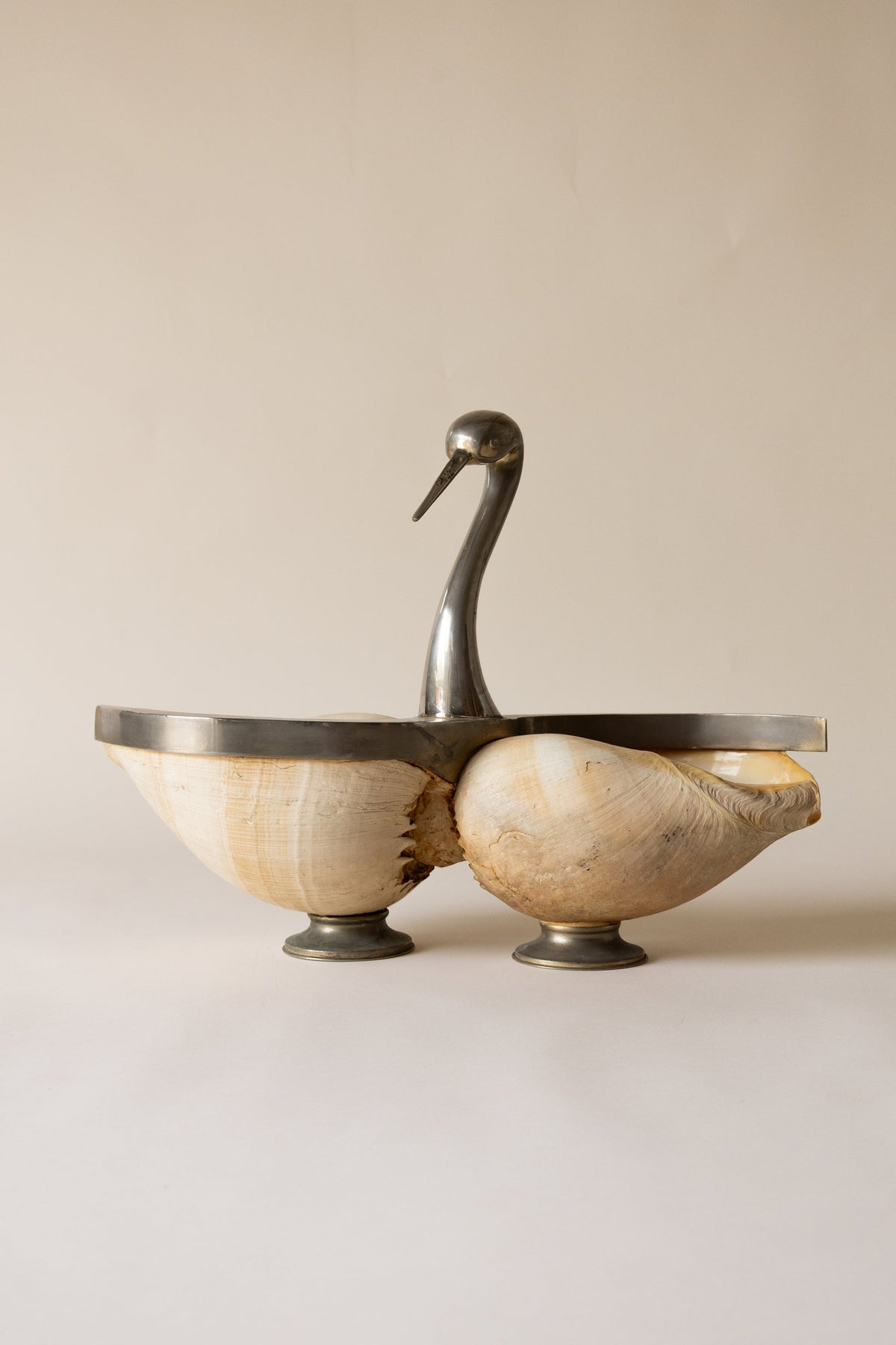 1970s Italian Swan Centrepiece, Attributed to Gabriella Binazzi by Maud Vaughan | The Oblist