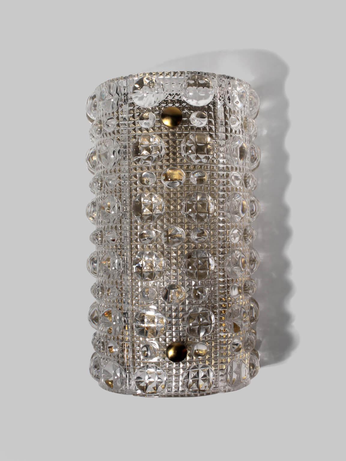 Carl Fagerlund Bubble Crystal Glass And Brass Sconce, For Orrefors by Vintage Stories | The Oblist