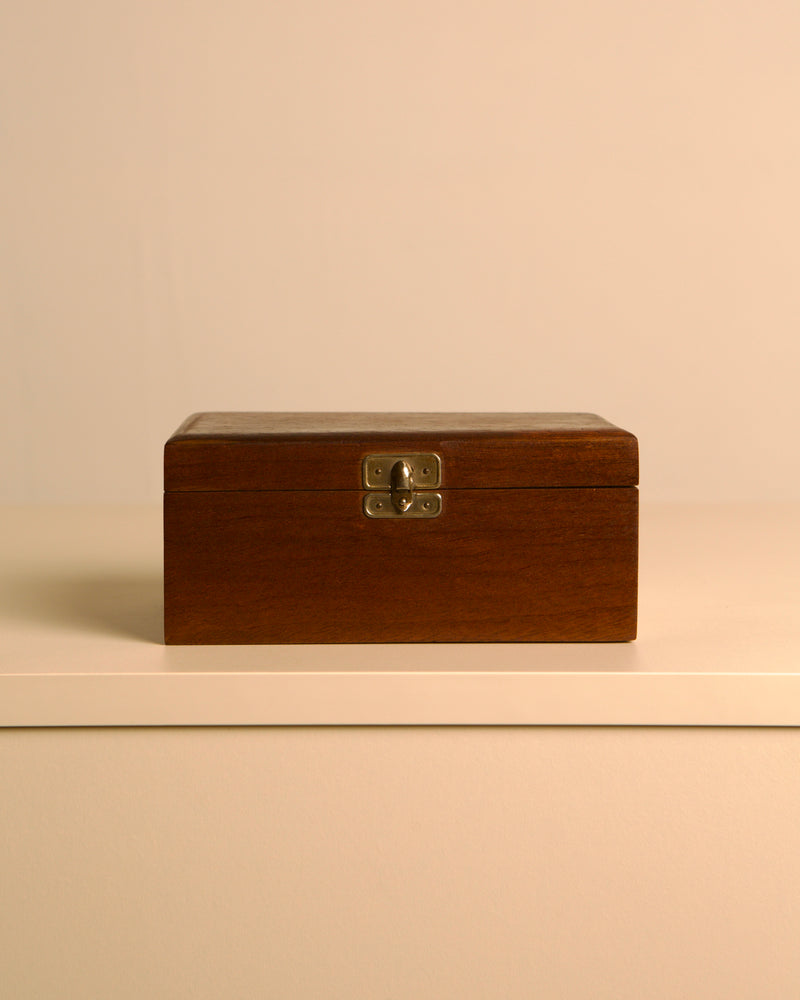 Mahogany box, Italy, 1960s — detail view