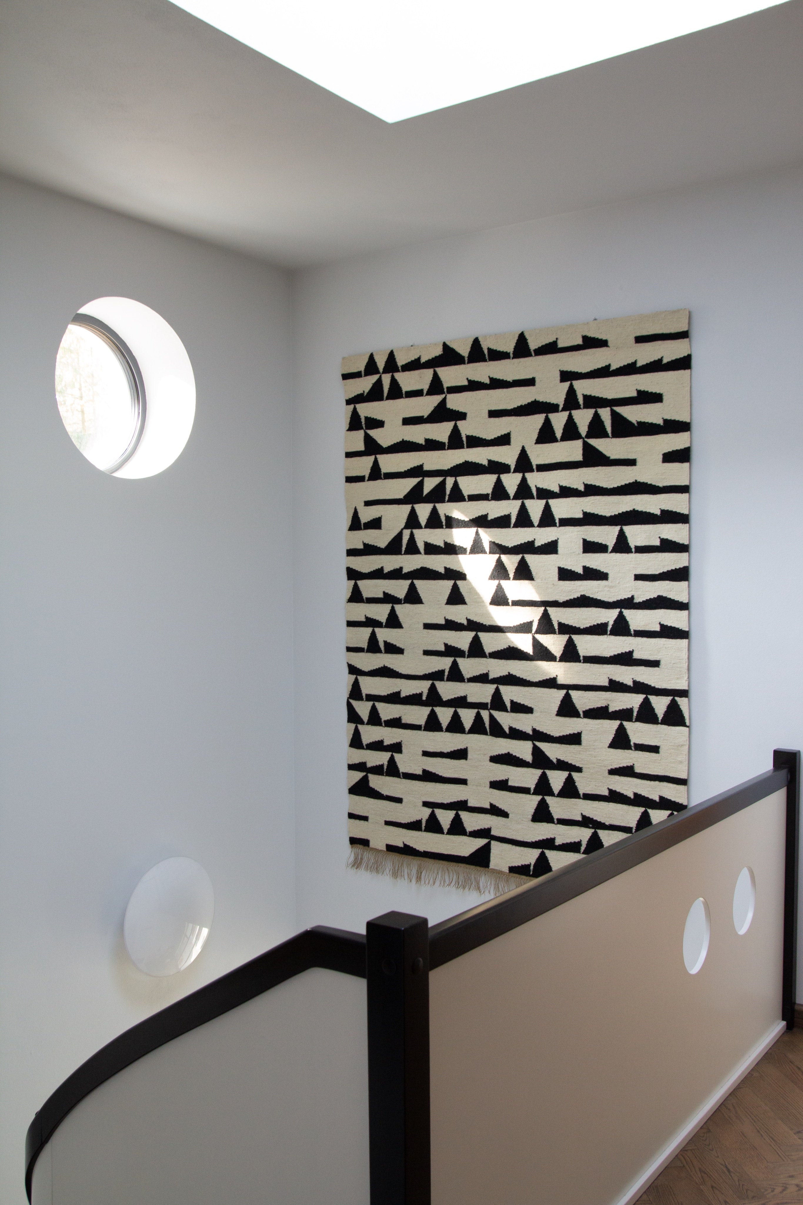 System Chaos  - Contemporary Minimalist Tapestry / Rug — detail view