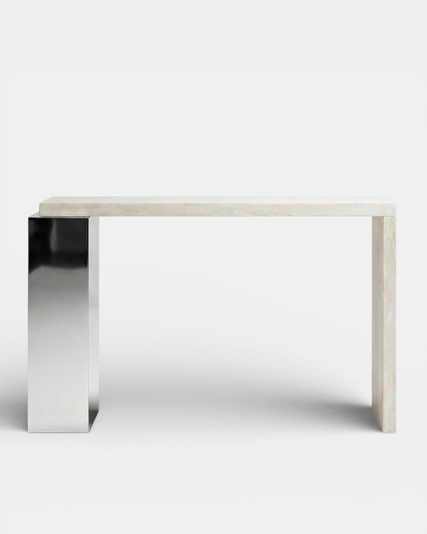 Jill Console Travertine & Inox