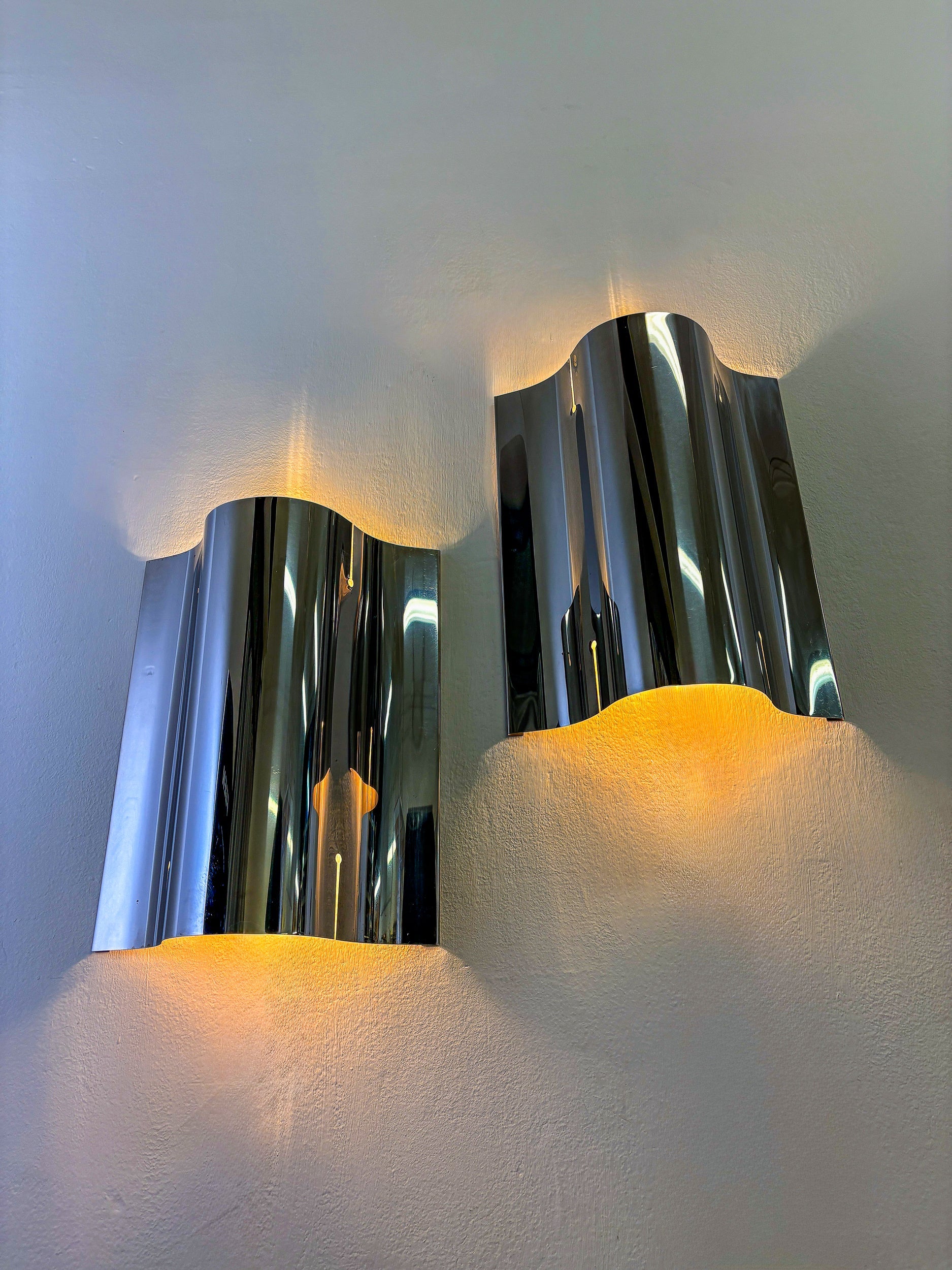 Pair of Space-Age wall Sconces by Sagim, Italy, 1970's — lifestyle setting