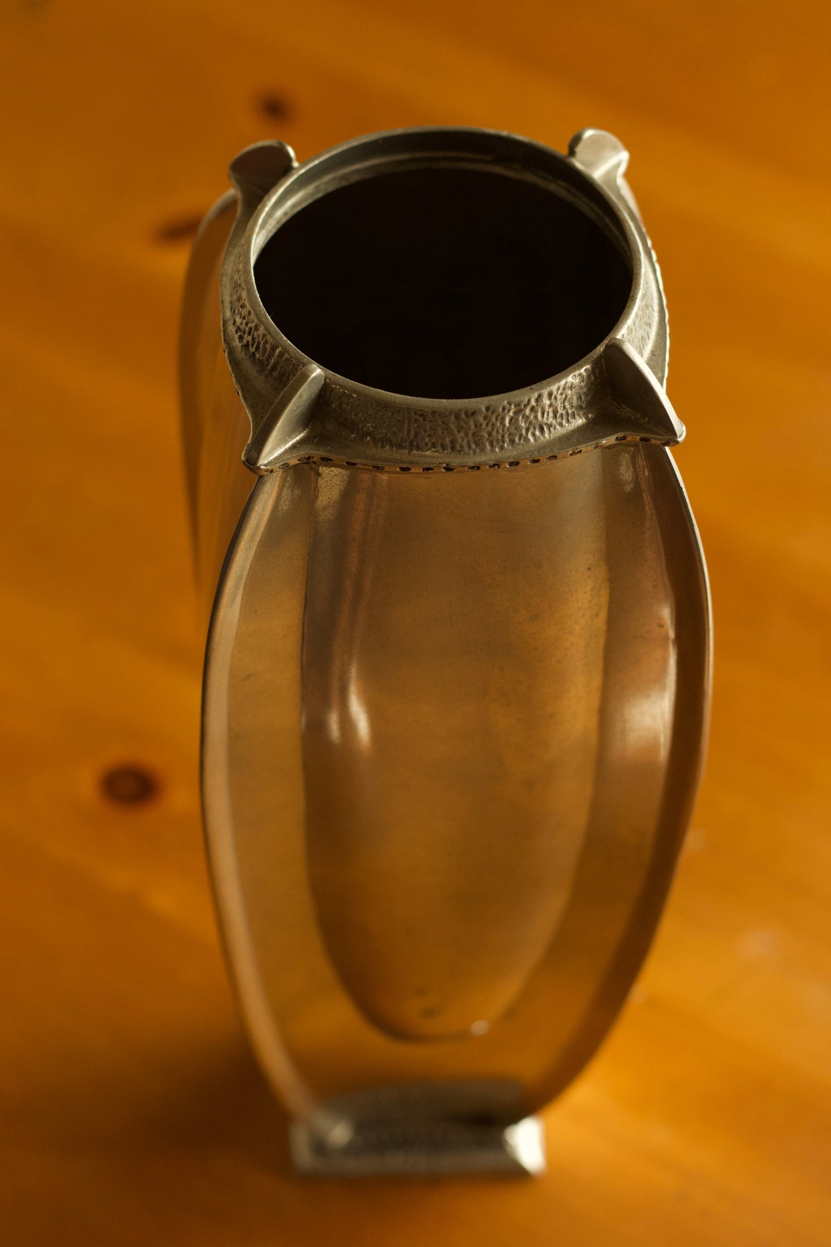 Sculptural Silver Vase — detail view