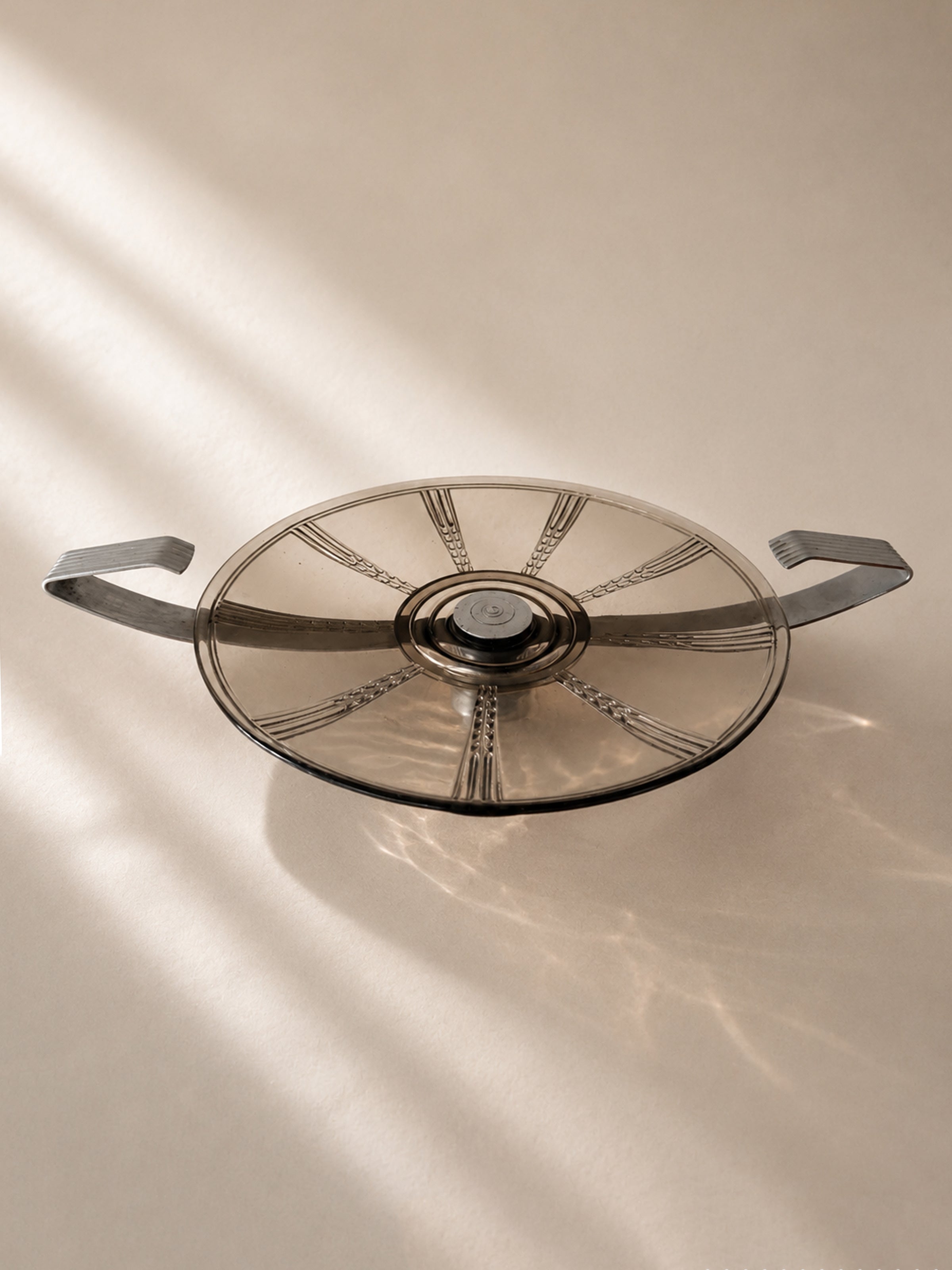 French Art Deco Pedestal Fruit Bowl - 1930s — detail view