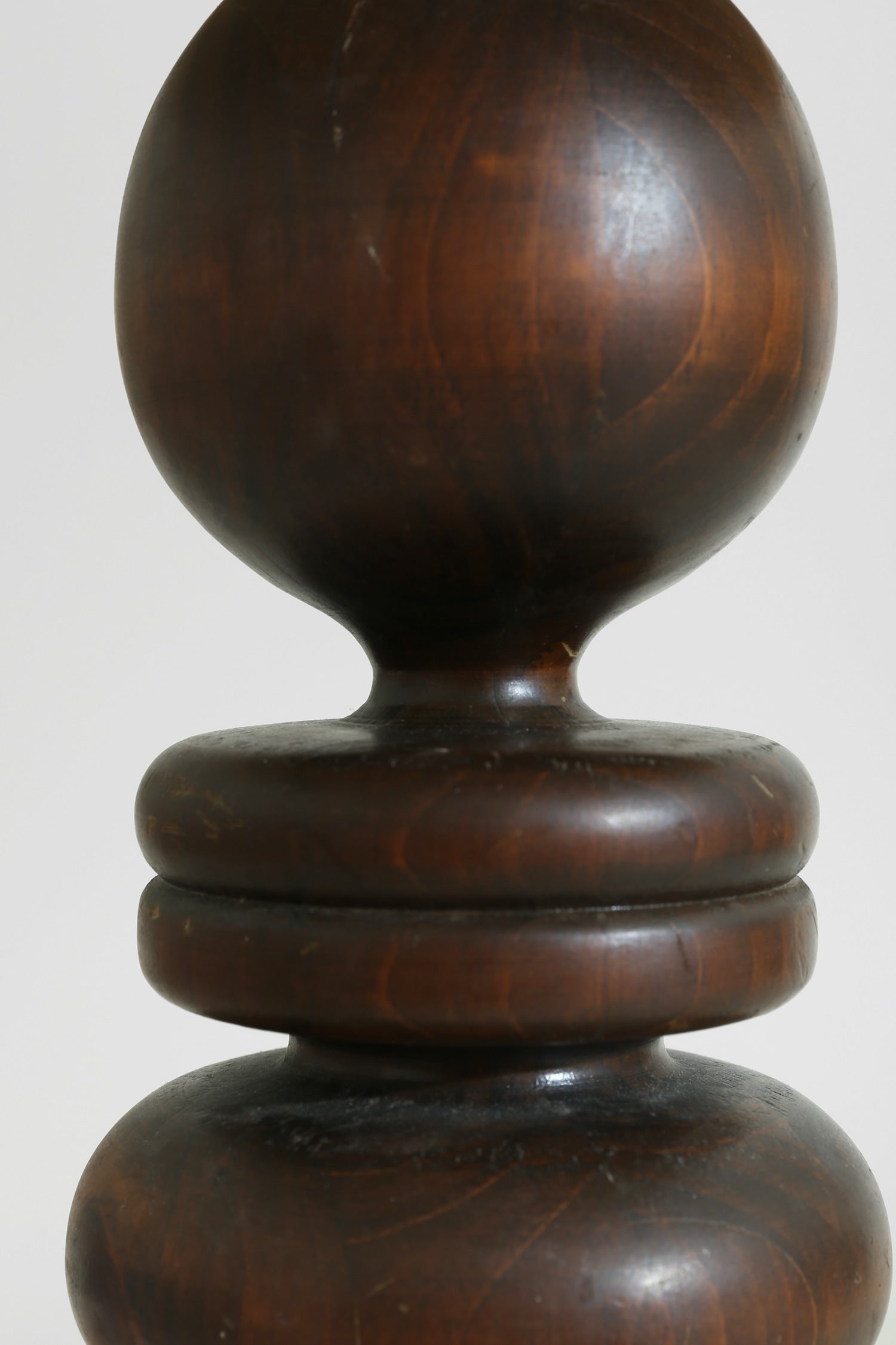 Sculptural Wood Table Lamp — detail view