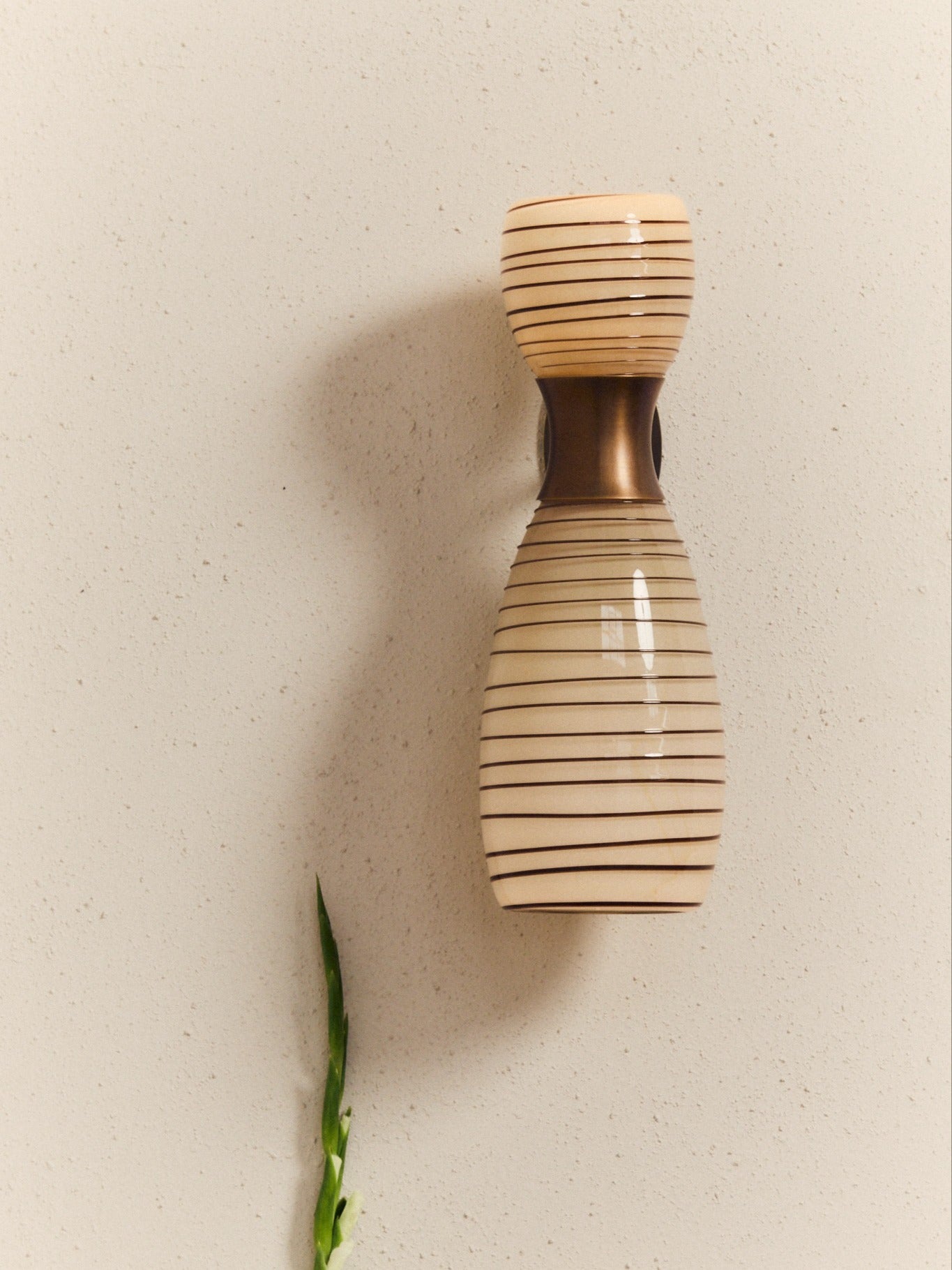 Taff Sconce in Handblown Glass and Brass — lifestyle setting