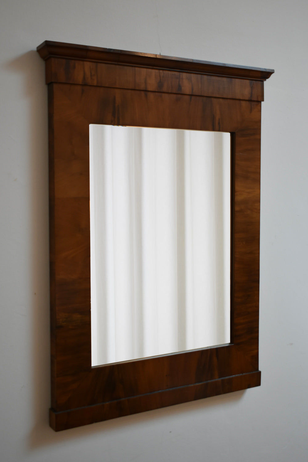 Empire Style Mahognay Beveled Mirror, 1940s.