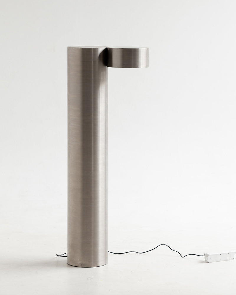 X floor lamp by ZEMNA | The Oblist — brushed metal finish, modern design