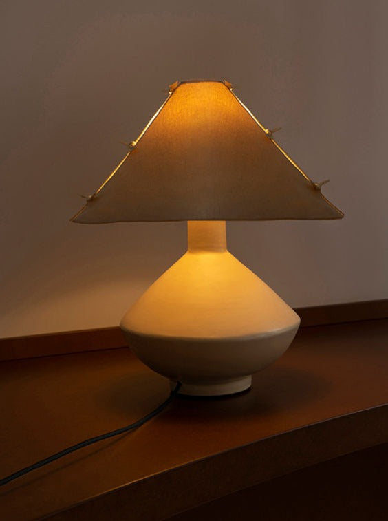 Bone Ceramic Large Lamp