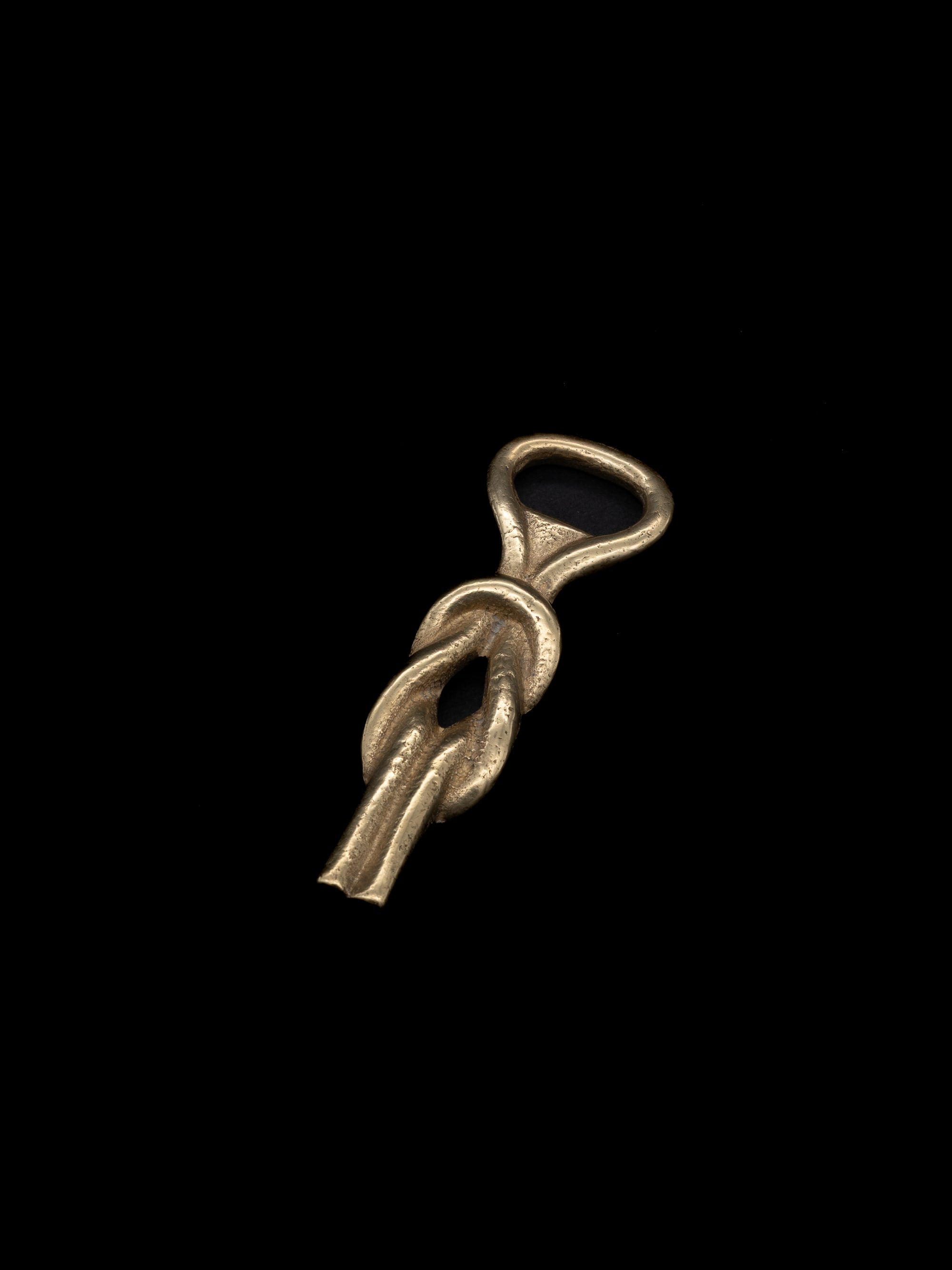 Sailor’s Knot Bottle Opener, Italy, c. 1960s — close-up of brass knot design