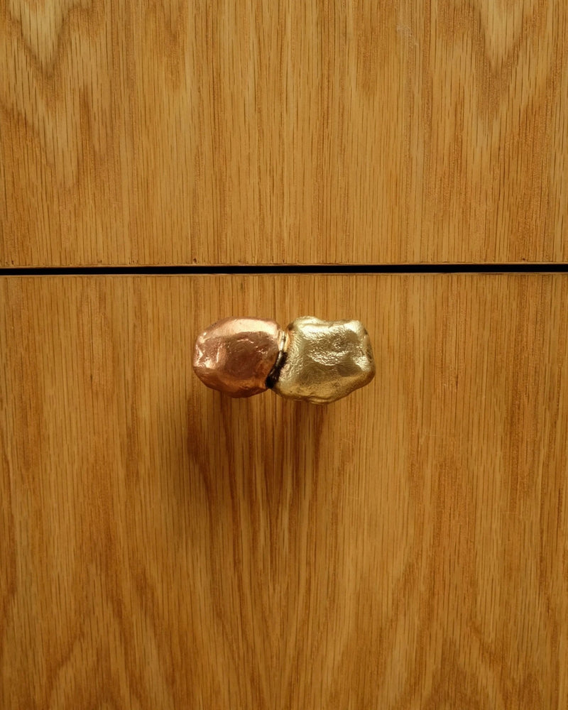 OLIO Cabinet Pull No. 1 by Maha Alavi | The Oblist — handcrafted metal in gold and copper