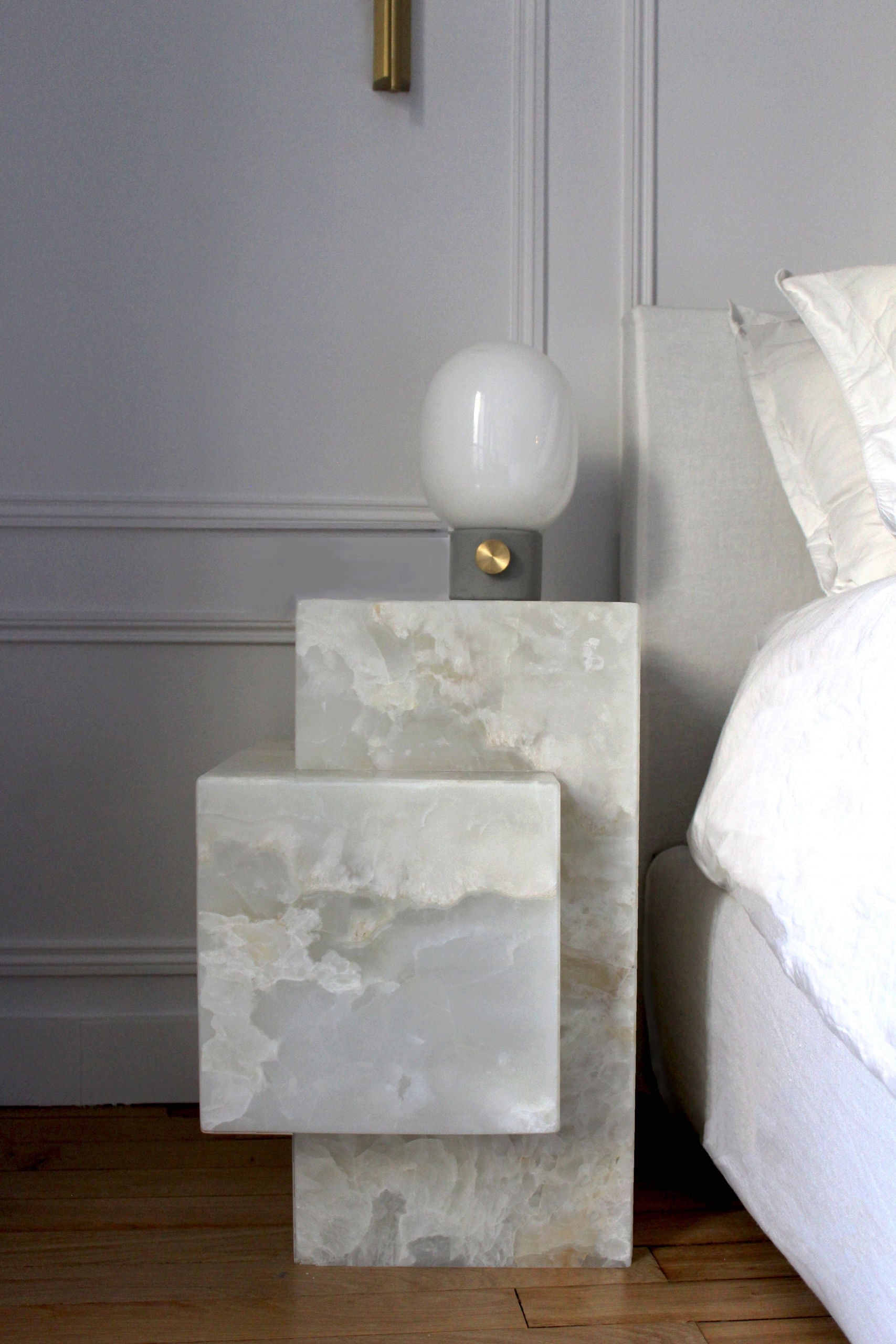Ella White Onyx - Marble Coffee Table — alternate view