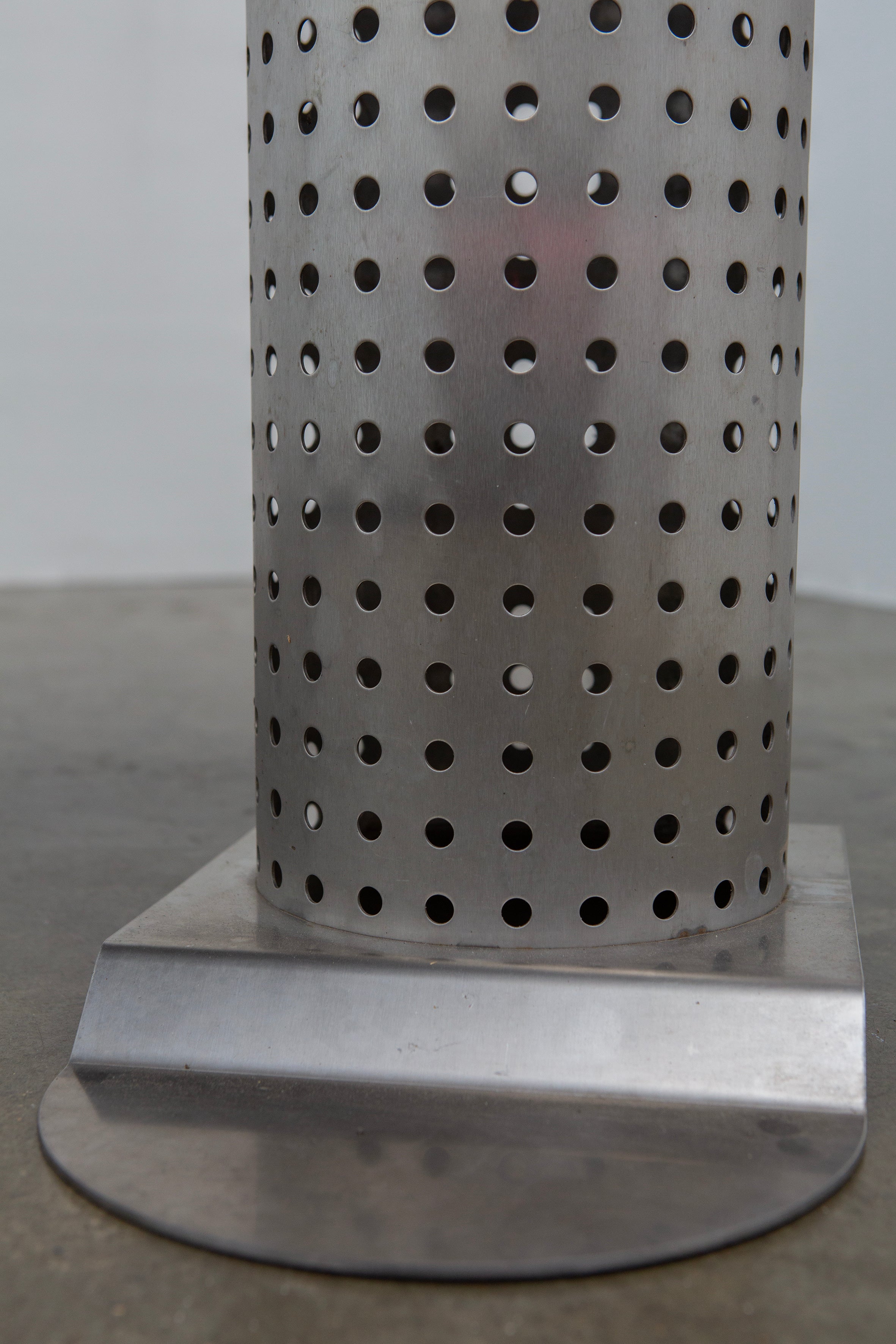 Postmodern Stainless Steel Dining Table, c.1980