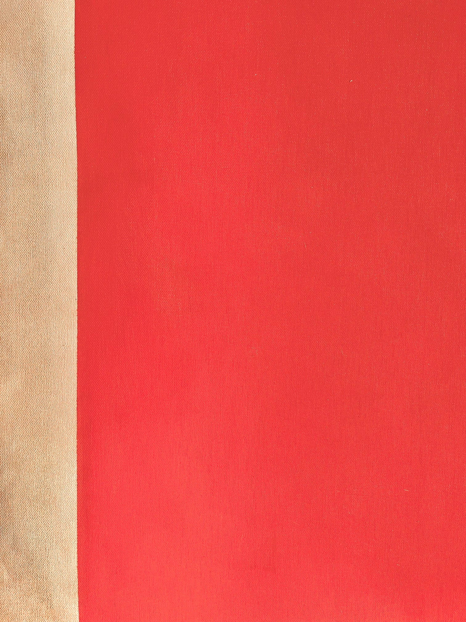 "Three Layers of French Red" Dye and Pigment on Raw Canvas — lifestyle setting