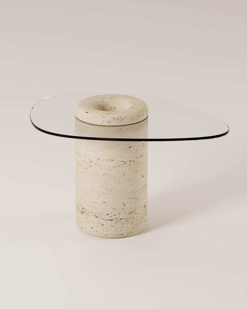 UUFO' End Table by BURGIO | The Oblist — handcrafted stone and glass