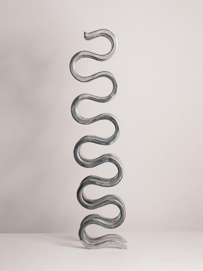 Post Modern Serpent Wine Rack- Sculptural Decor — alternate view
