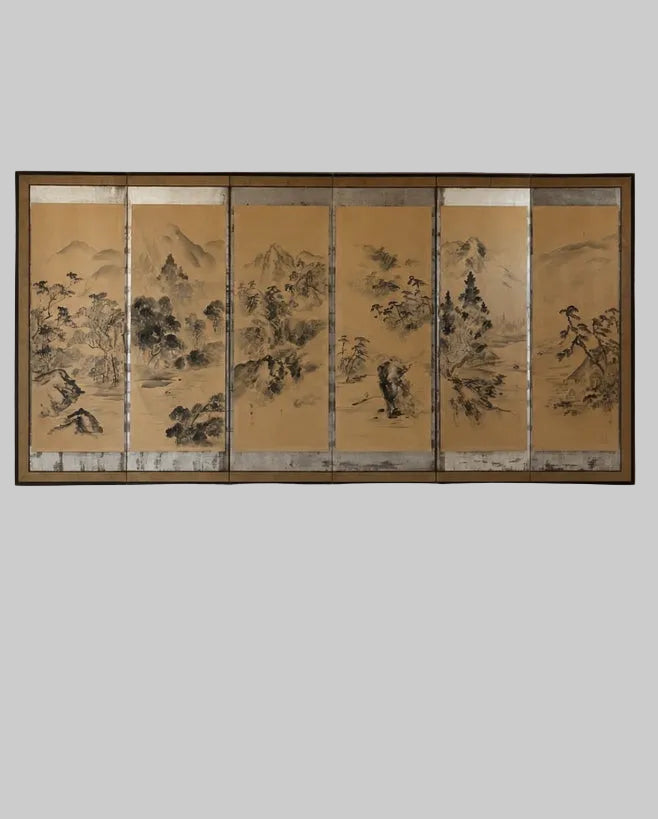 Monumental Japanese Six-Fold Byōbu Screen, Late Edo to Early Meiji Period by Maud Vaughan | The Oblist