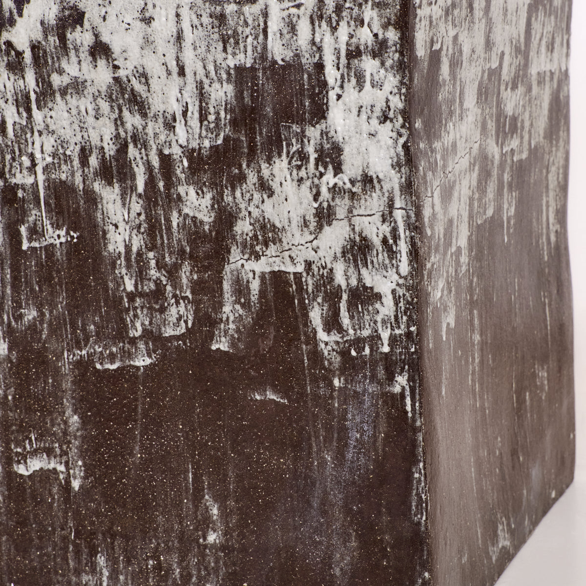 brown Ceramic Cube Side Table — lifestyle setting