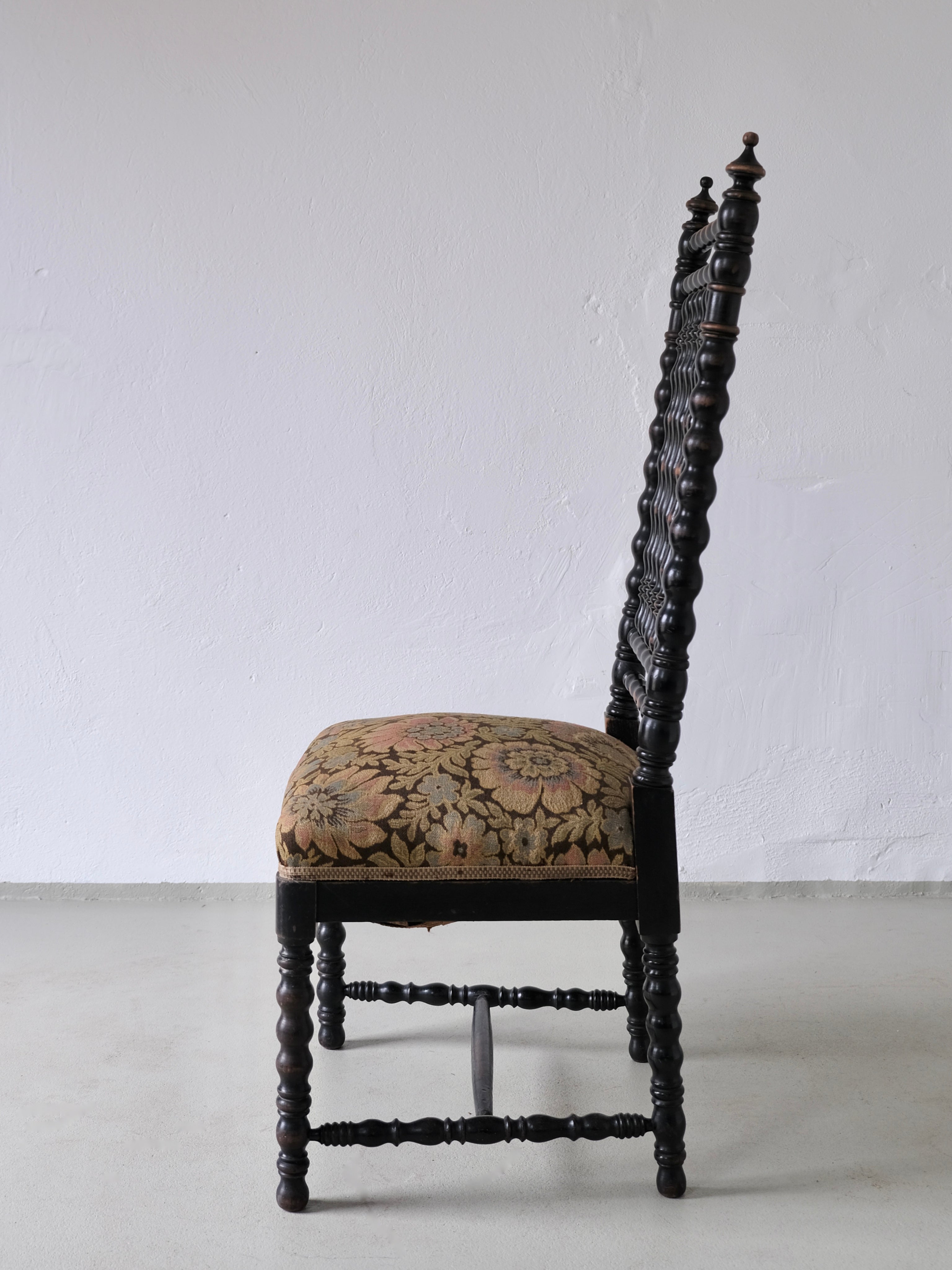 Chaise à bobine en chêne, France, années 1850