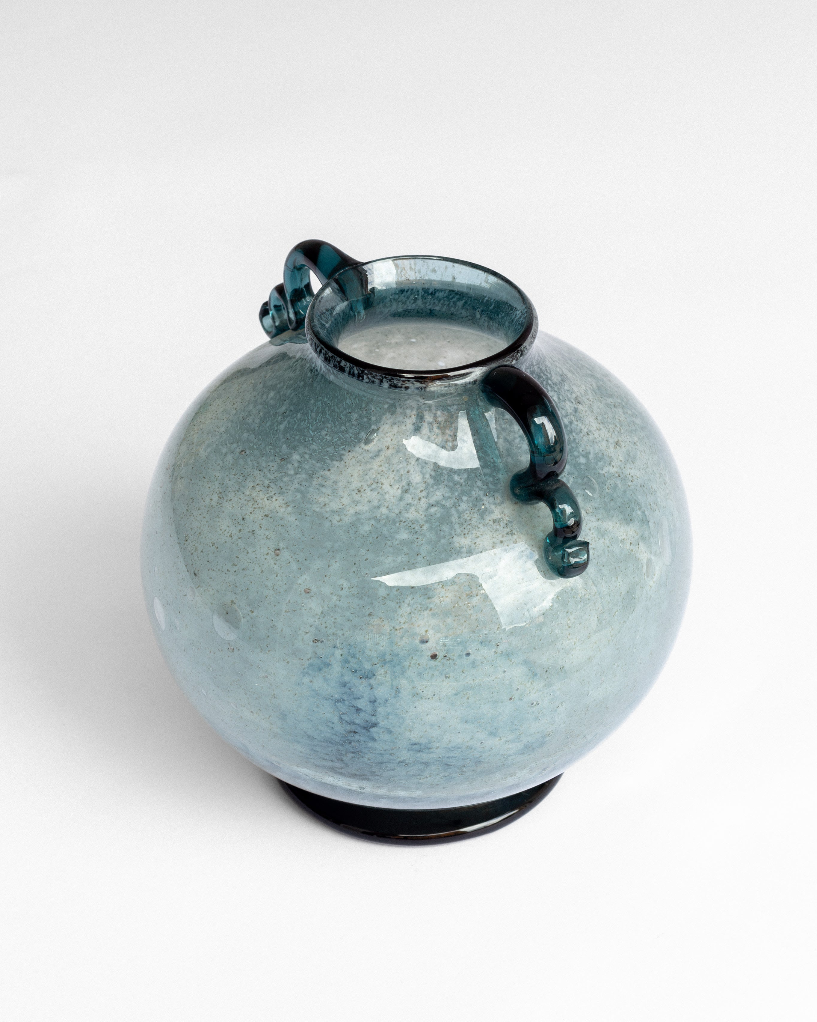 Art Deco Handblown Glass Vase by William Stenberg, Sweden, 1930s — detail view