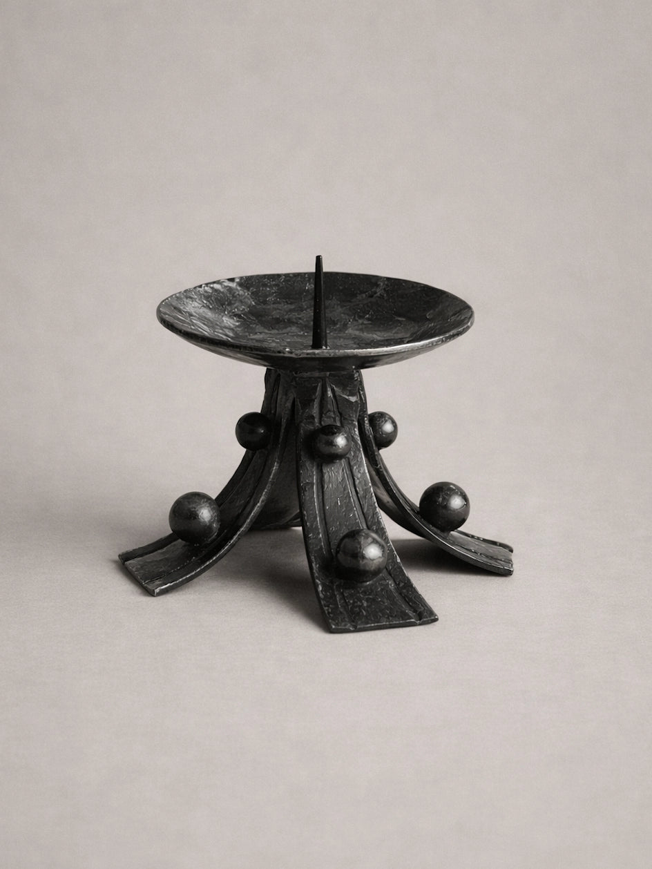 Vintage Candle Holders in Hand-forged Wrought Iron - 50s Collection — lifestyle setting