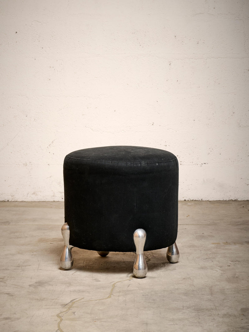 Pucci de Rossi Sculptural Stool with Aluminum Legs by Harold Mollet | The Oblist