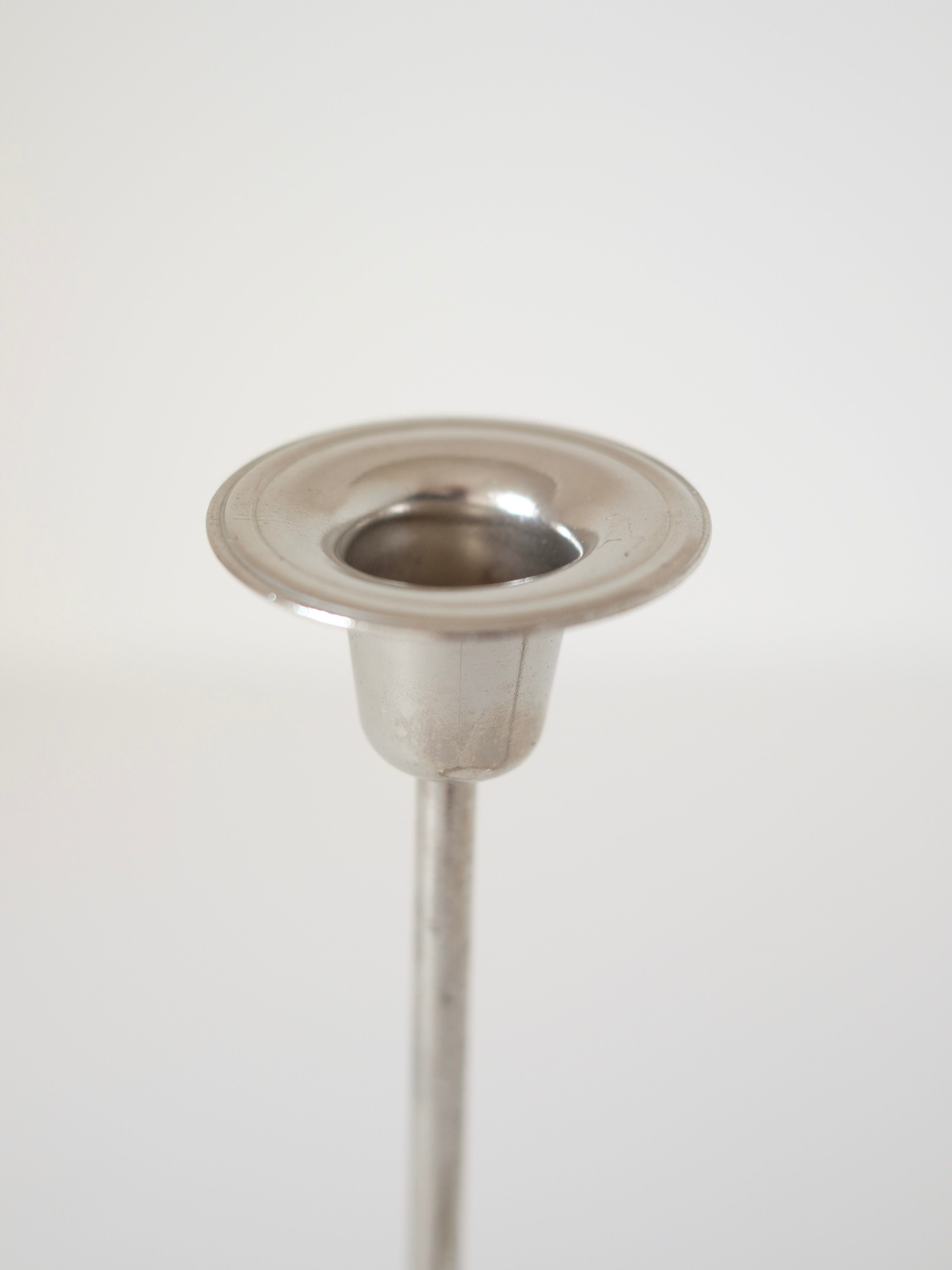 WMF Candle Holder — top view of polished metal surface