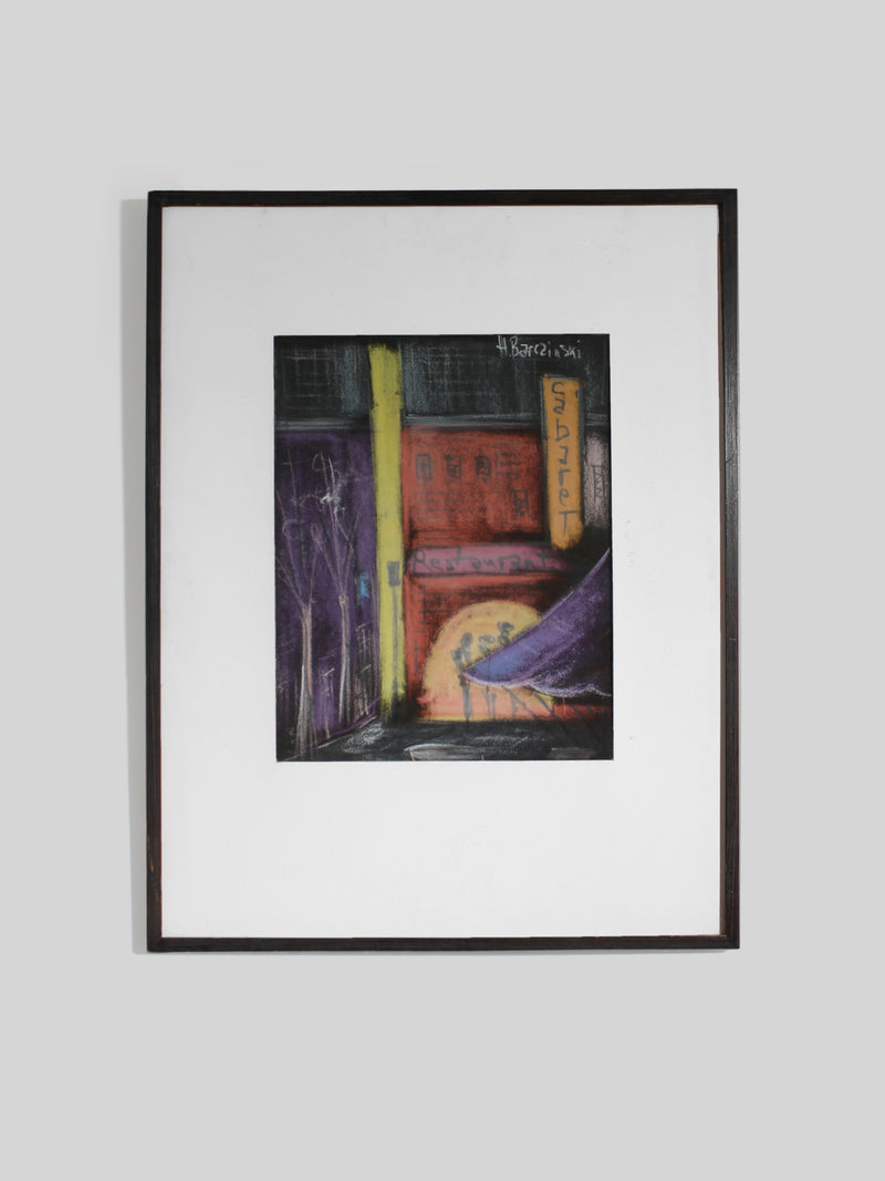 Henryk Barczyński "Paris" In Pastel, 1920s by Vintage Stories | The Oblist — framed pastel artwork