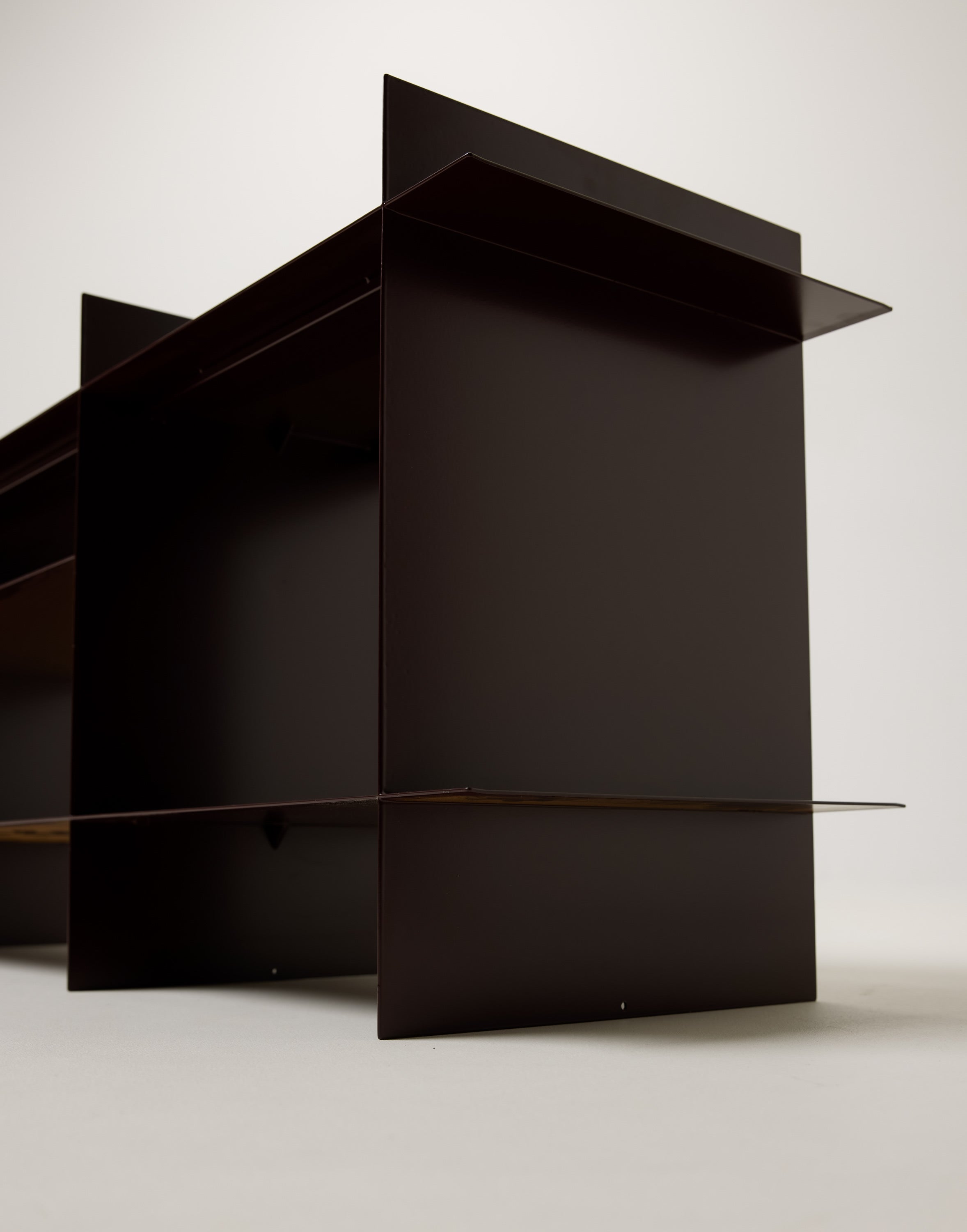 Steel Grid Shelving Unit — close-up