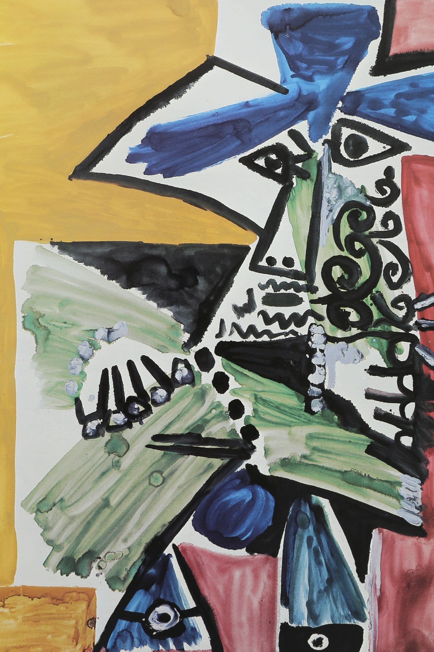 Picasso, The Last Years Book — side angle of colorful abstract artwork