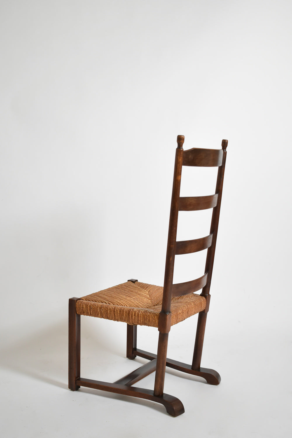 Wood and Straw Low Chair, 1950s — lifestyle setting
