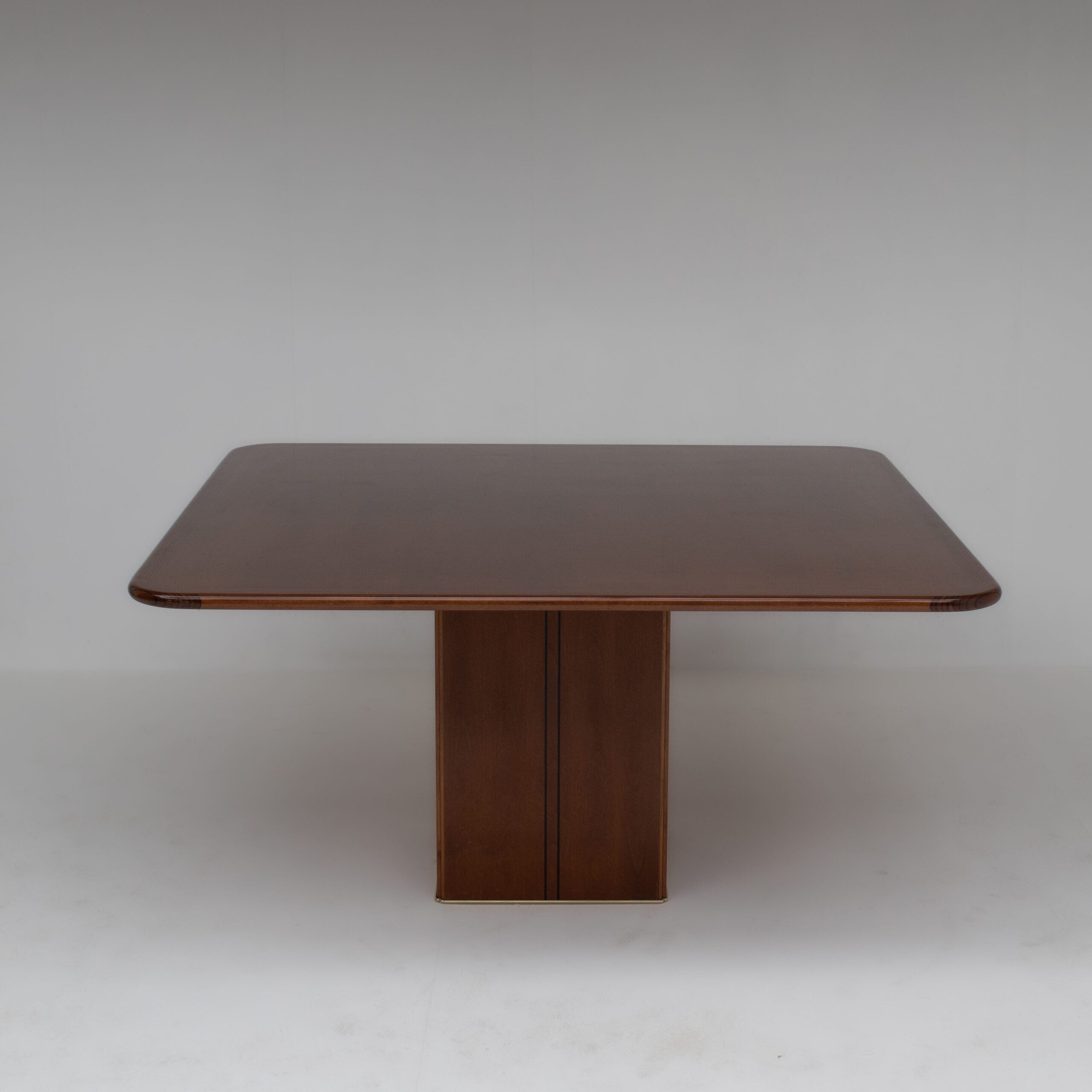 Afra & Tobia Scarpa Dining Table in Walnut with Graphic Inlay — alternate view