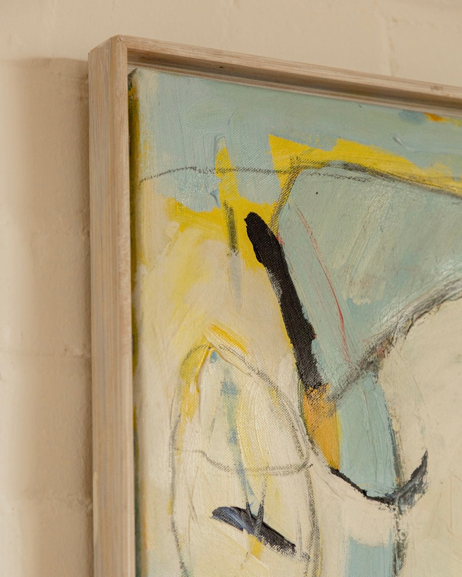 Modern Faces Oil on Canvas — close-up