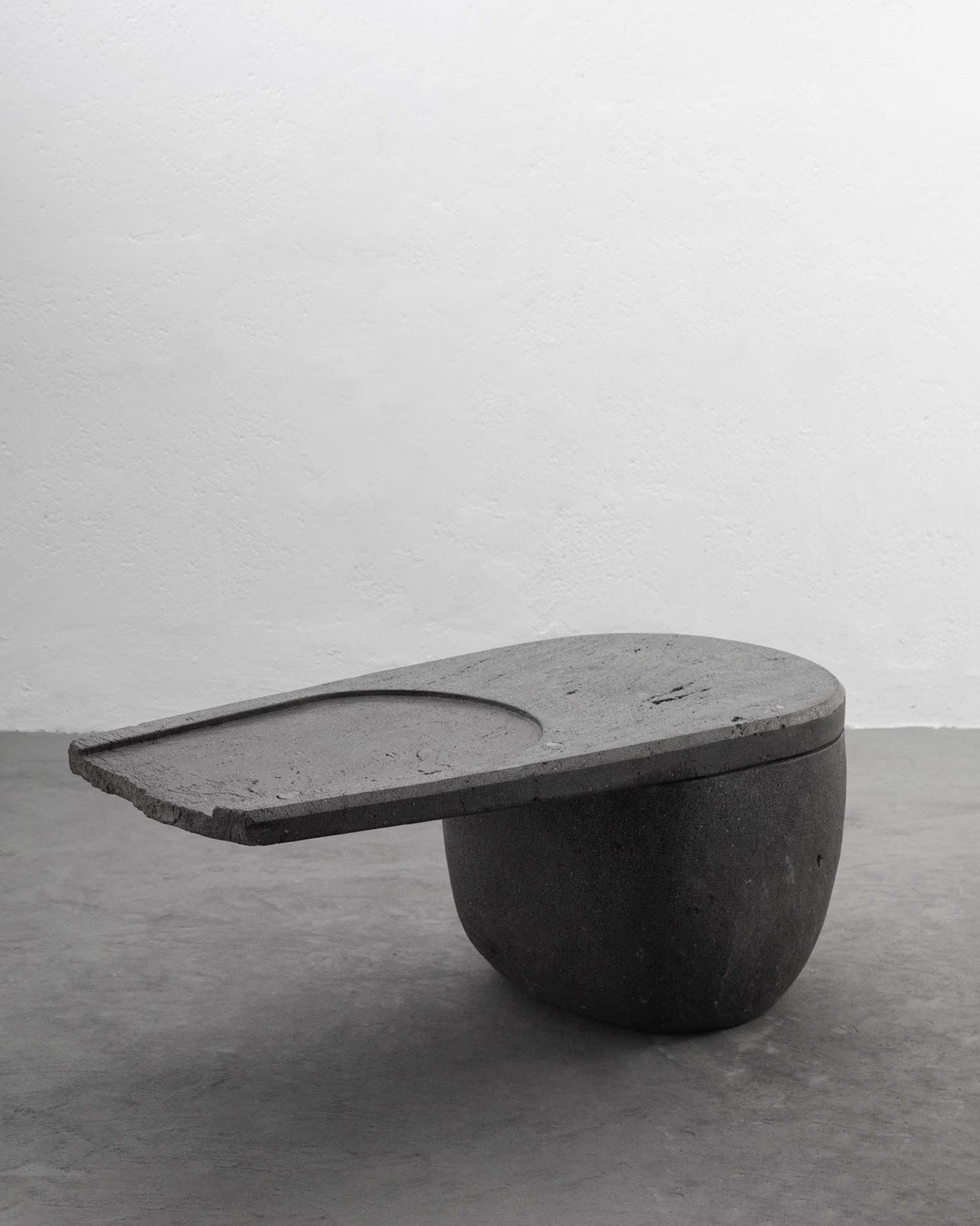 CENTRO Coffee Table Handcarved Volcanic Stone by ANDEAN | The Oblist