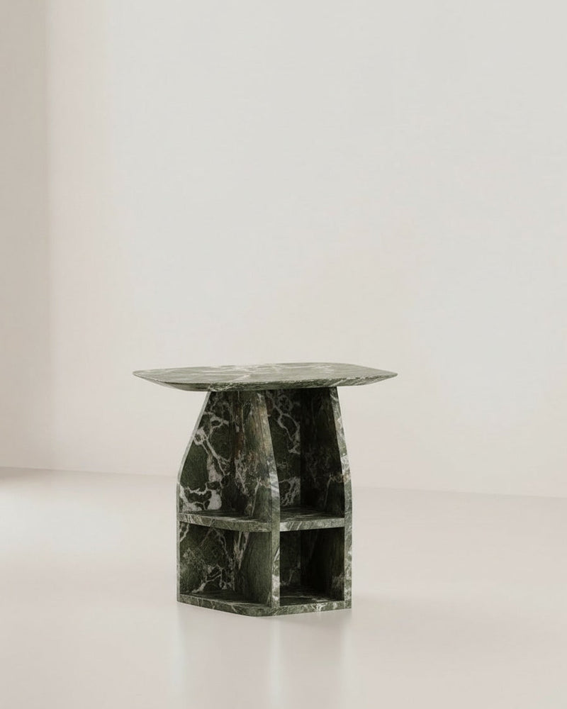 MATERA Side table in marble — detail view