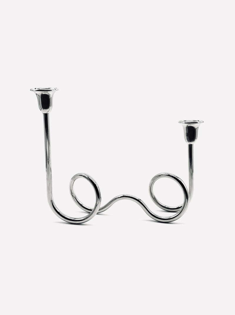 Italian candle holder in stainless steel by LA PARADE | The Oblist