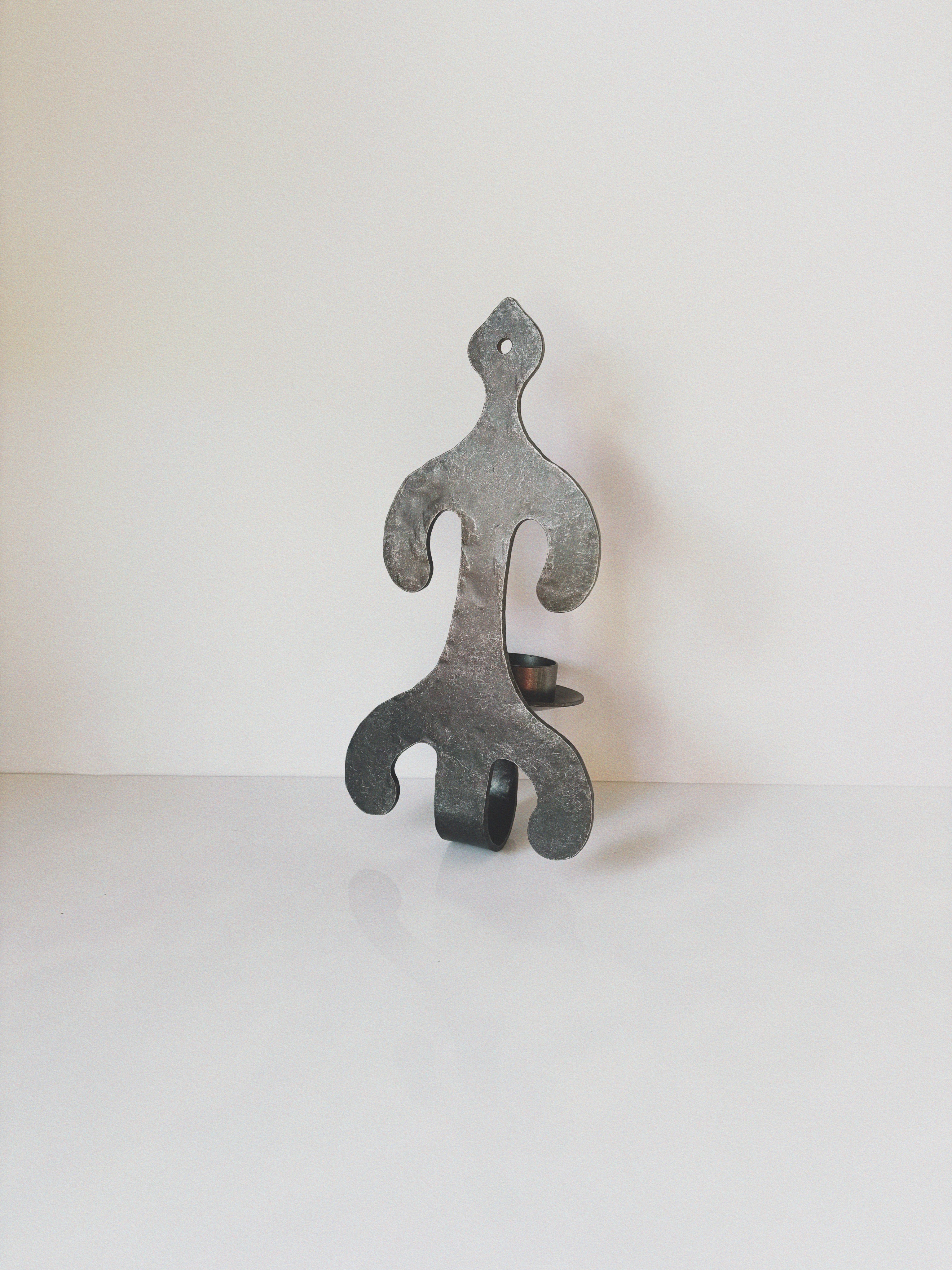 Modernist Scandinavian Wall Candleholder — detail view