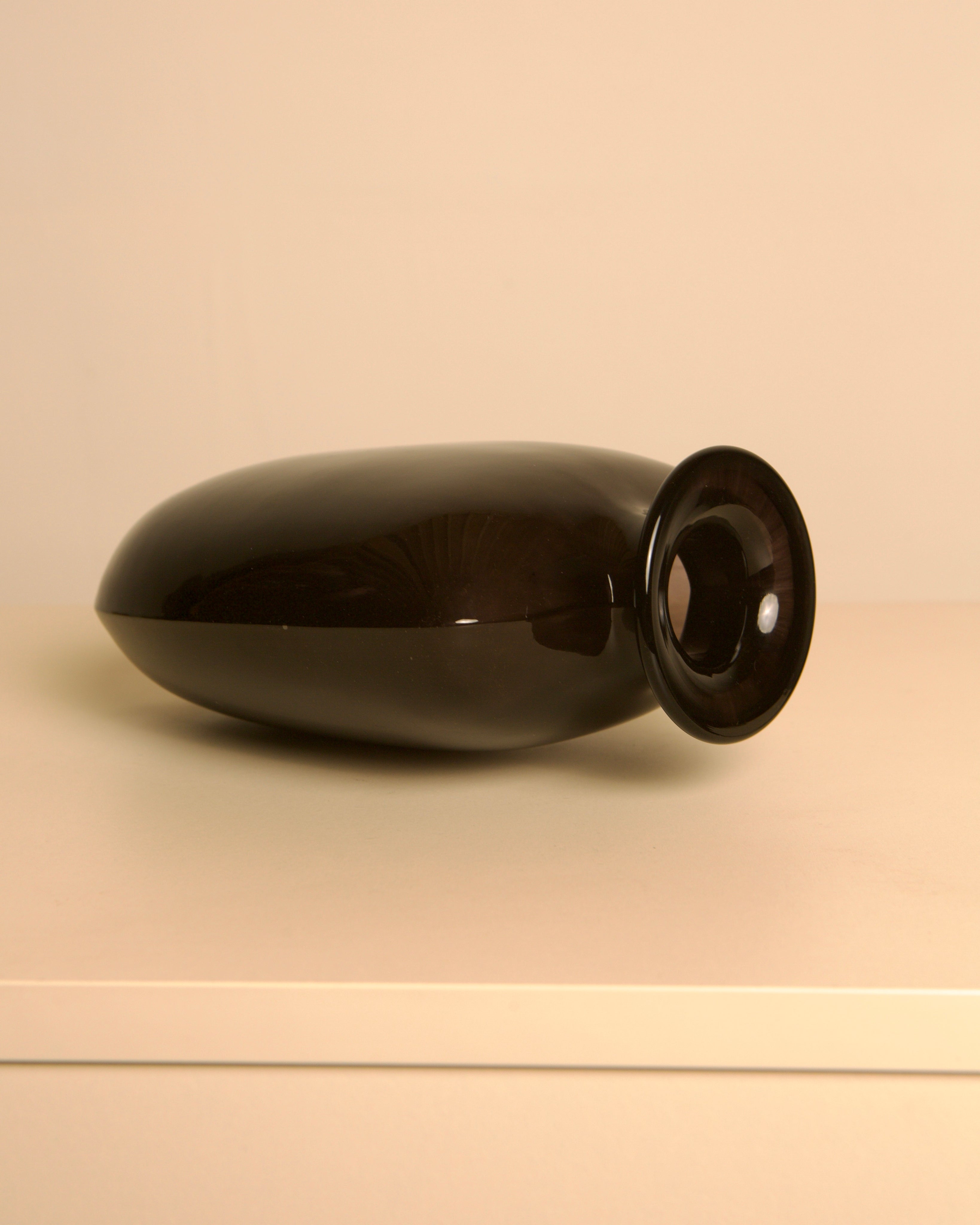 Dark Glass Vase by Kjell Engman for Kosta Boda, 1980s — alternate view