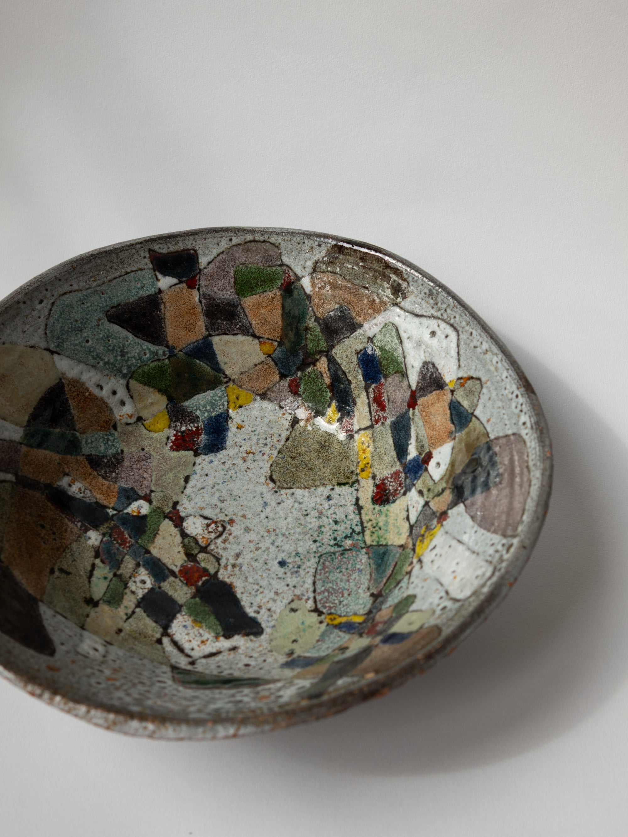Paul Quéré French Abstract Ceramic Bowl | La Po(é)terie — side angle