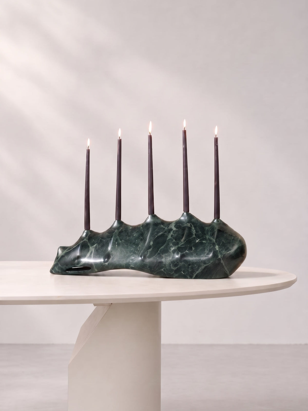 Sculptural Marble Candle Holders -  Ignis Spina — side angle