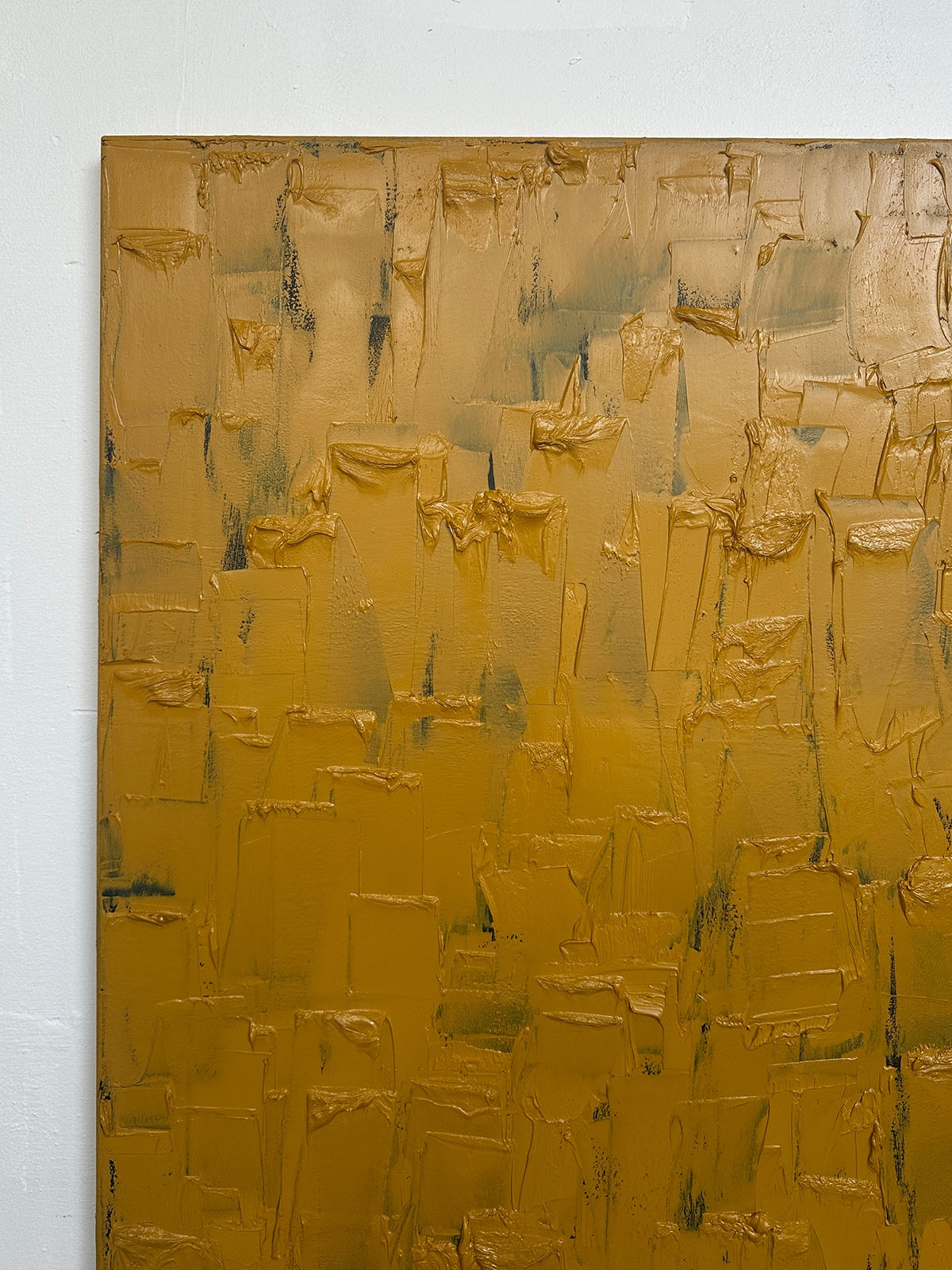 'Ochre Yellow - Burnt' Painting — close-up