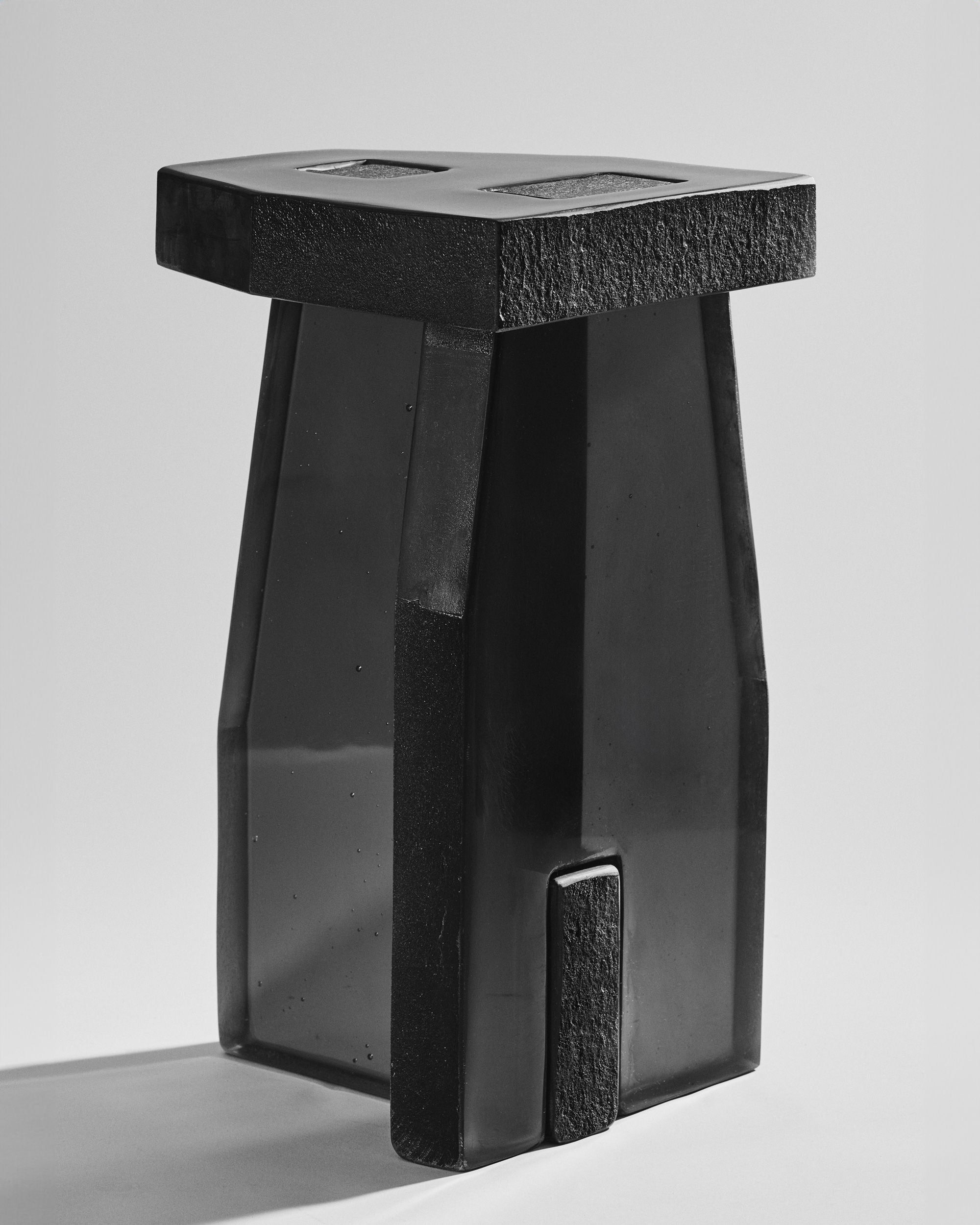 'Vera' Glass Side Table — side angle