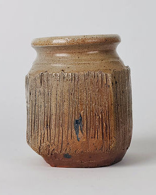 Stoneware Vase by Gustave Tiffoche — close-up of textured surface