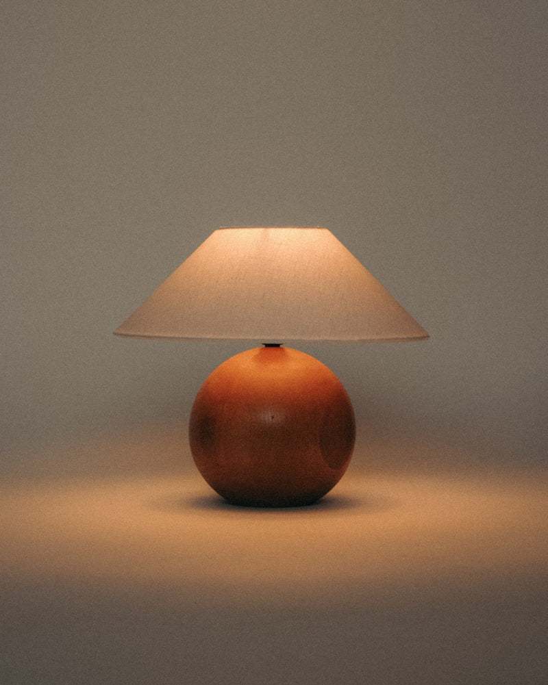 Wooden Sphere Table Lamp — alternate view