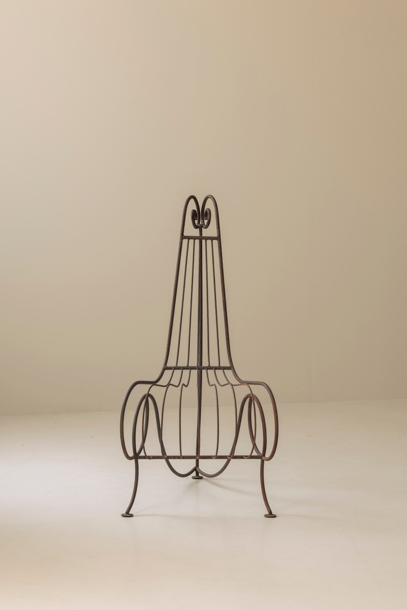 Wrought Iron Side Chair attributed André Dubreuil, France circa 1986 — alternate view
